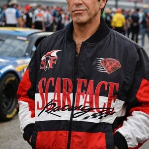 Scarface Racing Bomber Jacket Size Large New